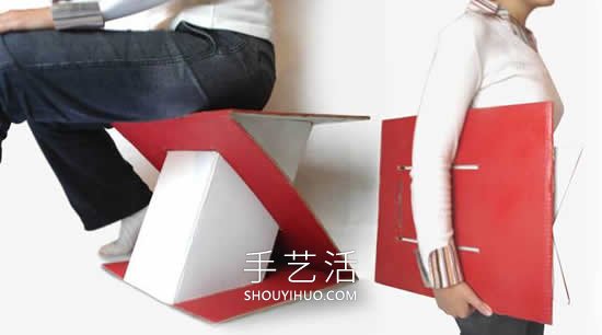 硬紙板廢物利用手工制作椅子的做法教程 -  rpnrmr.com