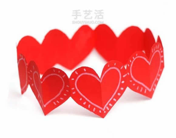 幼兒園用卡紙手工制作愛心頭飾的做法教程 -  rpnrmr.com