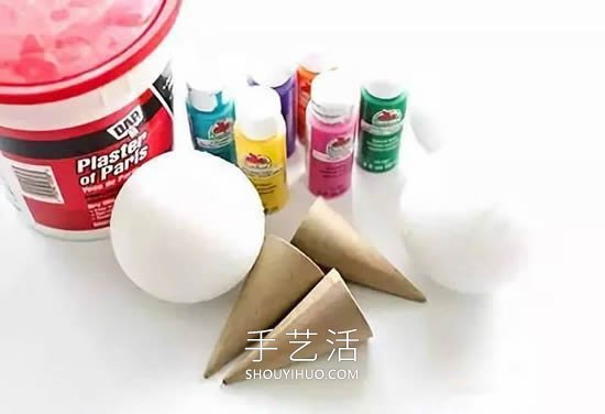 幼兒手工制作熟石膏冰激凌的做法教程 -  rpnrmr.com
