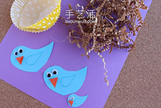 幼兒園手工制作小鳥和鳥窩的做法教程 -  rpnrmr.com