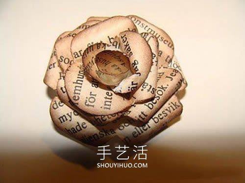 自制復古風報紙玫瑰花的方法圖解教程 -  rpnrmr.com