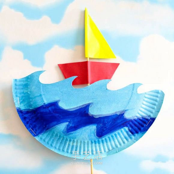 幼兒園手工制作紙盤(pán)帆船玩具的做法教程 -  rpnrmr.com