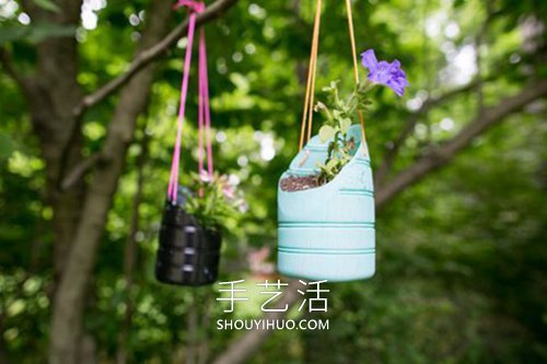 自制懸掛式塑料瓶花盆的方法圖解教程 -  rpnrmr.com