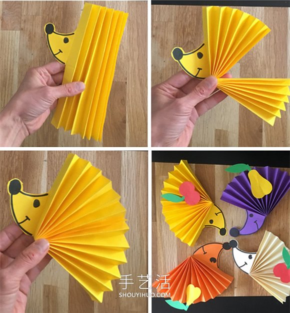 幼兒園手工制作立體彩紙刺猬的做法教程 -  rpnrmr.com
