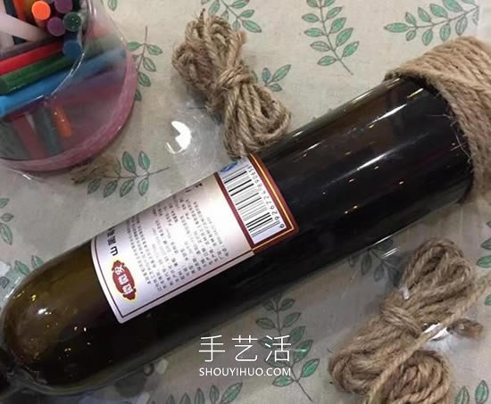 自制麻繩花瓶的方法 簡(jiǎn)單的紅酒瓶再利用！ -  rpnrmr.com