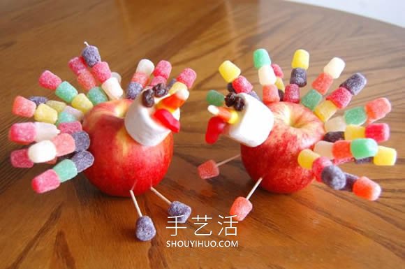 兒童手工制作感恩節(jié)糖果火雞的做法教程 -  rpnrmr.com