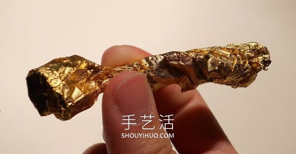 巧克力包裝紙手工制作金色玫瑰花的做法教程 -  rpnrmr.com