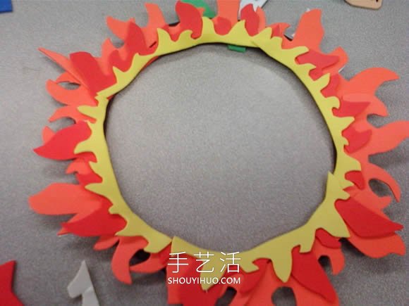 海綿紙手工制作馬戲團火環(huán)冰箱貼的做法教程 -  rpnrmr.com