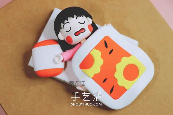 粘土手工制作睡覺的櫻桃小丸子圖解教程 -  rpnrmr.com