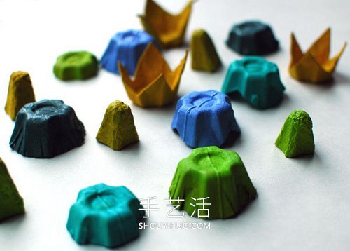 自制雞蛋托插花裝飾品的方法圖解教程 -  rpnrmr.com