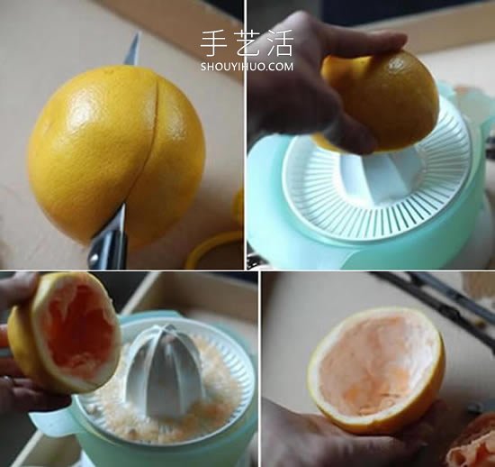 自制柚子皮小鳥喂食器的方法圖解教程 -  rpnrmr.com