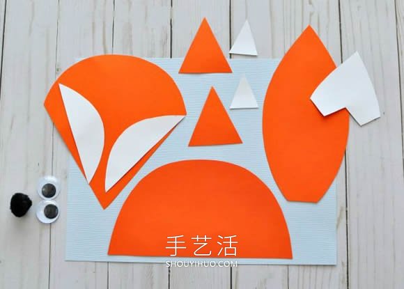 幼兒園用舊報紙制作狐貍粘貼好的做法教程 -  rpnrmr.com