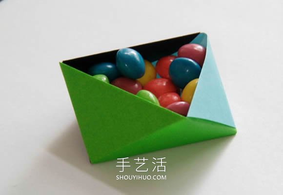 用三張紙折紙三角形收納盒的折法圖解教程 -  rpnrmr.com