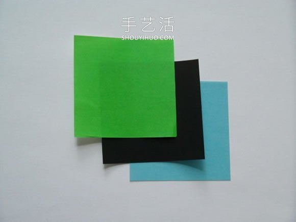 用三張紙折紙三角形收納盒的折法圖解教程 -  rpnrmr.com