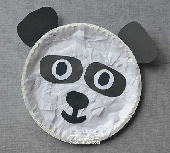 幼兒園手工制作紙盤大熊貓頭的做法教程 -  rpnrmr.com
