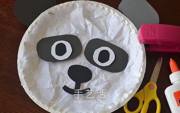 幼兒園手工制作紙盤大熊貓頭的做法教程 -  rpnrmr.com