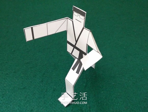 卡紙手工制作空手道紙人的做法附圖紙下載 -  rpnrmr.com