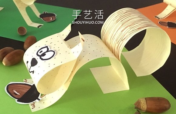 幼兒手工制作卡紙松鼠的做法教程 -  rpnrmr.com