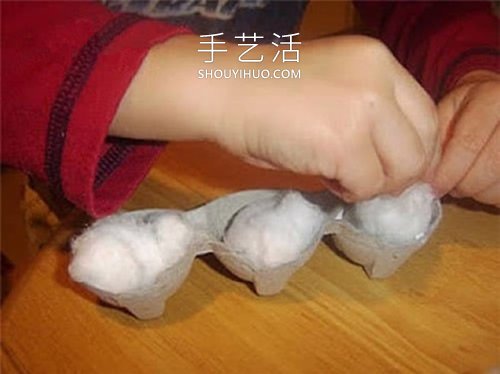 幼兒園手工制作雞蛋托雪人的做法教程 -  rpnrmr.com