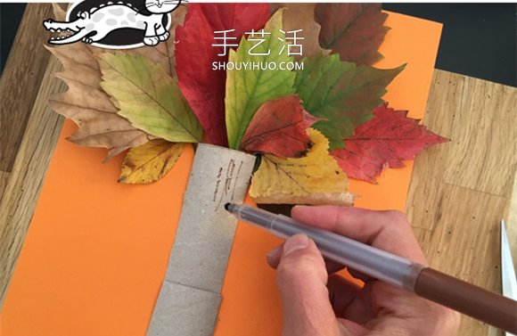 幼兒園用樹葉手工制作大樹貼畫的做法教程 -  rpnrmr.com
