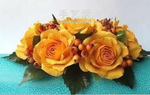 自制逼真皺紋紙花的方法圖解教程 -  rpnrmr.com