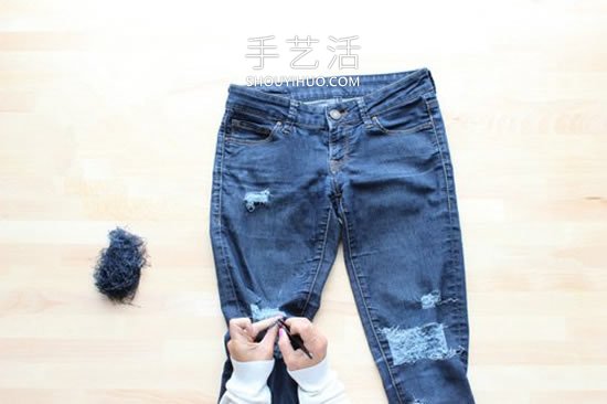 DIY改造破洞牛仔褲的方法圖解教程 -  rpnrmr.com