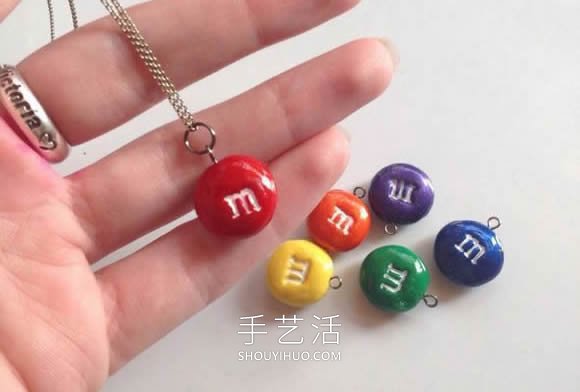 自制粘土mm巧克力豆項(xiàng)鏈的方法圖解教程 -  rpnrmr.com