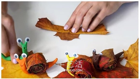 幼兒園手工制作楓葉蝸牛的做法教程 -  rpnrmr.com