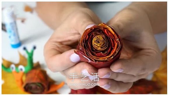 幼兒園手工制作楓葉蝸牛的做法教程 -  rpnrmr.com