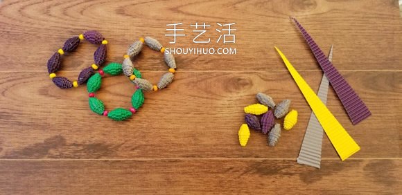自制瓦楞紙串珠手鏈的方法圖解教程 -  rpnrmr.com