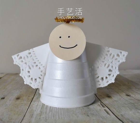 幼兒園手工制作泡沫杯圣誕天使的做法教程 -  rpnrmr.com