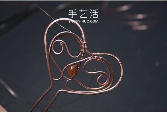 銅線手工制作愛心鑰匙吊墜的做法教程 -  rpnrmr.com