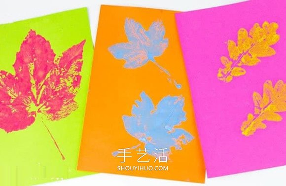 幼兒園手工制作秋天樹葉印畫的做法教程 -  rpnrmr.com