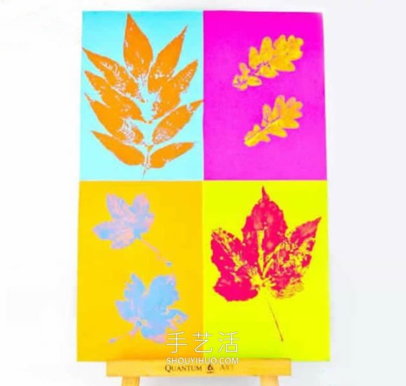 幼兒園手工制作秋天樹葉印畫的做法教程 -  rpnrmr.com