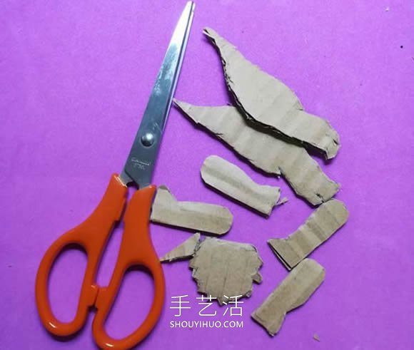 兒童手工制作瓦楞紙板三角龍的做法教程 -  rpnrmr.com