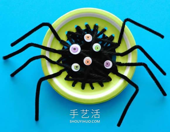 紙盤手工制作萬圣節(jié)變異蜘蛛的做法教程 -  rpnrmr.com