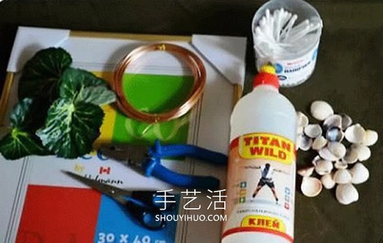 貝殼手工制作花朵裝飾畫的做法教程 -  rpnrmr.com