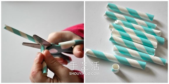 紙吸管手工制作圣誕節(jié)雪花裝飾的做法教程 -  rpnrmr.com