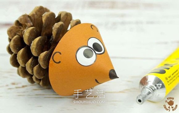幼兒園手工制作松果刺猬的做法教程 -  rpnrmr.com
