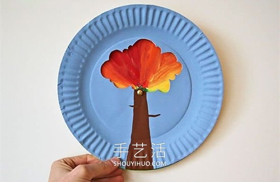 幼兒園用紙盤制作四季大樹的做法教程 -  rpnrmr.com