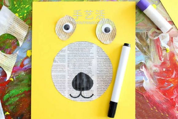 幼兒園用舊報(bào)紙手工制作大獅子的做法教程 -  rpnrmr.com