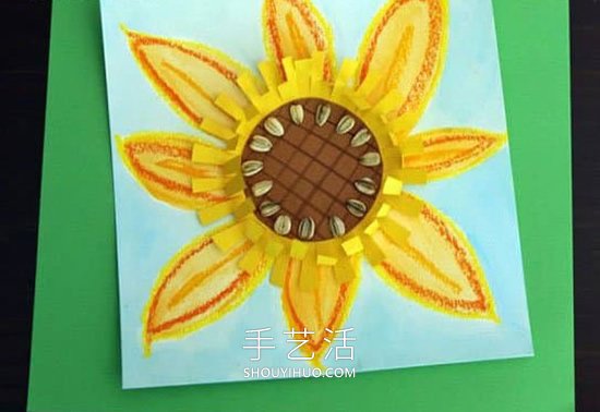 幼兒園手工制作向日葵畫的做法教程 -  rpnrmr.com