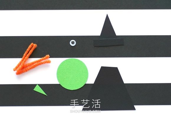 自制萬圣節(jié)紙盤女巫木偶的方法圖解教程 -  rpnrmr.com