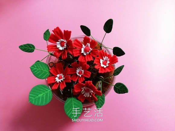 超輕粘土手工制作紅色花的做法教程 -  rpnrmr.com