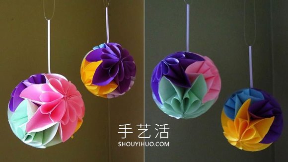 簡單星花球的折紙制作方法圖解教程 -  rpnrmr.com