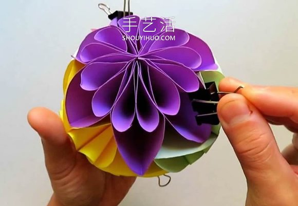 簡單星花球的折紙制作方法圖解教程 -  rpnrmr.com