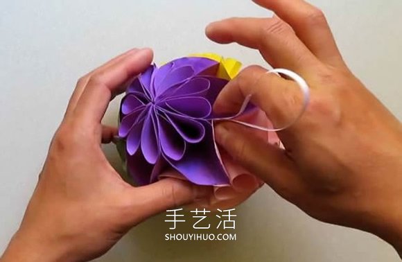 簡單星花球的折紙制作方法圖解教程 -  rpnrmr.com