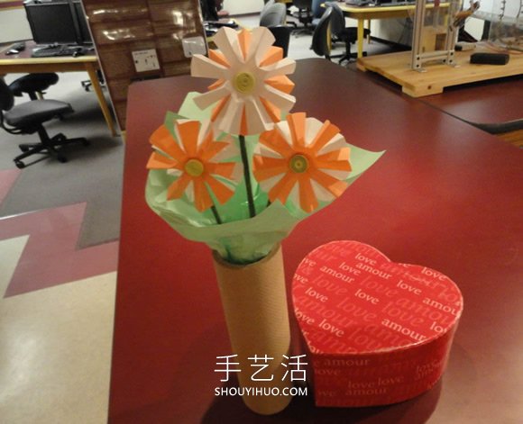 春天手工制作彩紙雛菊的做法教程 -  rpnrmr.com