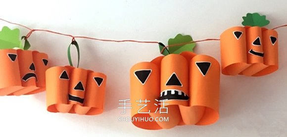 幼兒園手工制作卡紙南瓜燈籠的做法教程 -  rpnrmr.com