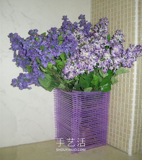 自制漂亮吸管花瓶的方法圖解教程 -  rpnrmr.com
